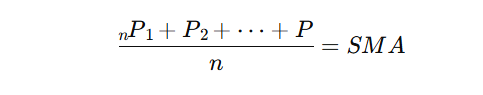 فرمول محاسبه اندیکاتور میانگین متحرک ساده
