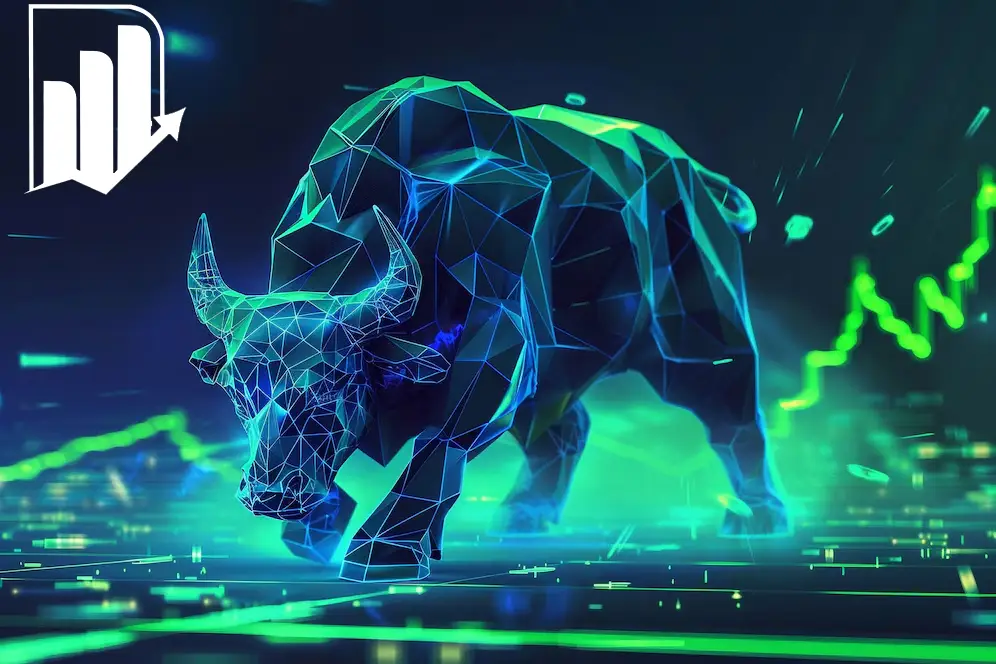 اندیکاتور استوکاستیک چیست؟ 2 3d rendering financial neon bull 23 2151691846